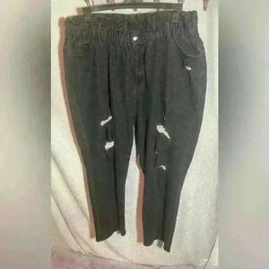 Fashion Nova 3X Stretchy Waist Distressed Jeans